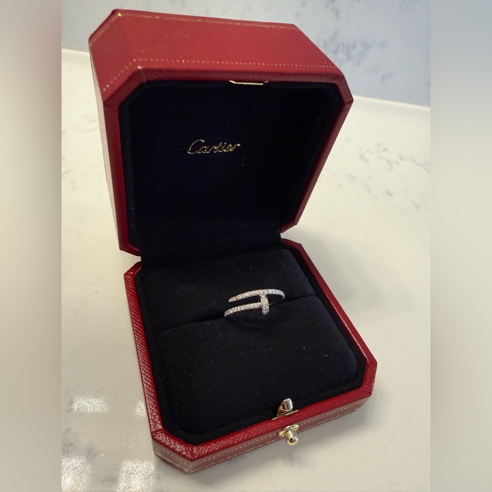 Cartier Juste Un Clou Ring, Small Model, Half-Paved Size 51